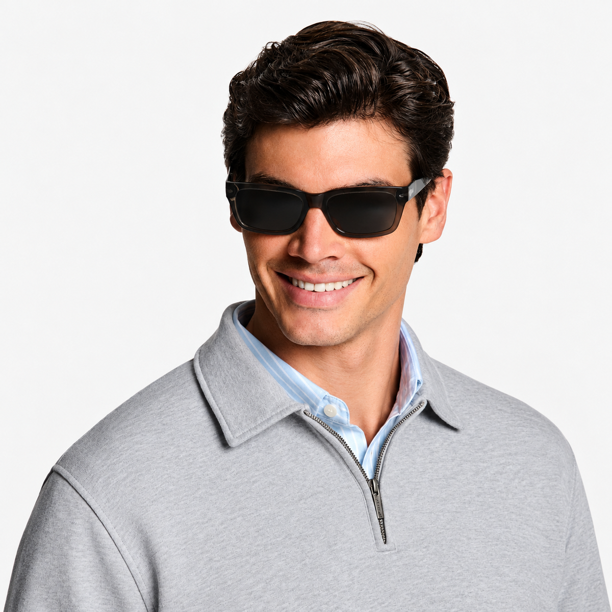 Pull Homme à Col Zippé