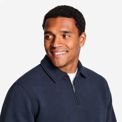Pull Homme à Col Zippé