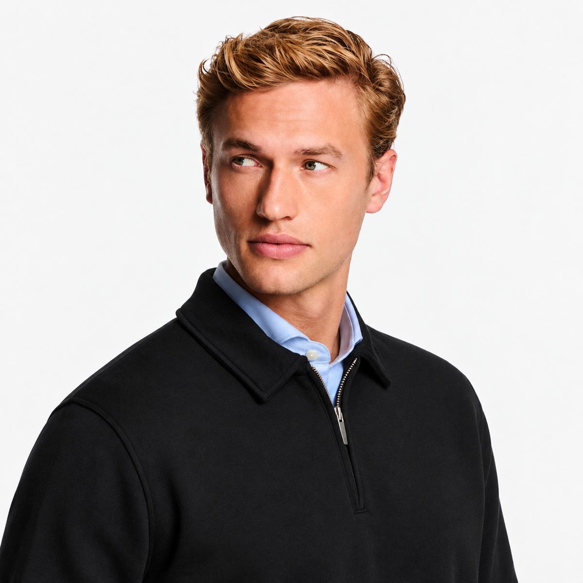 Pull Homme à Col Zippé