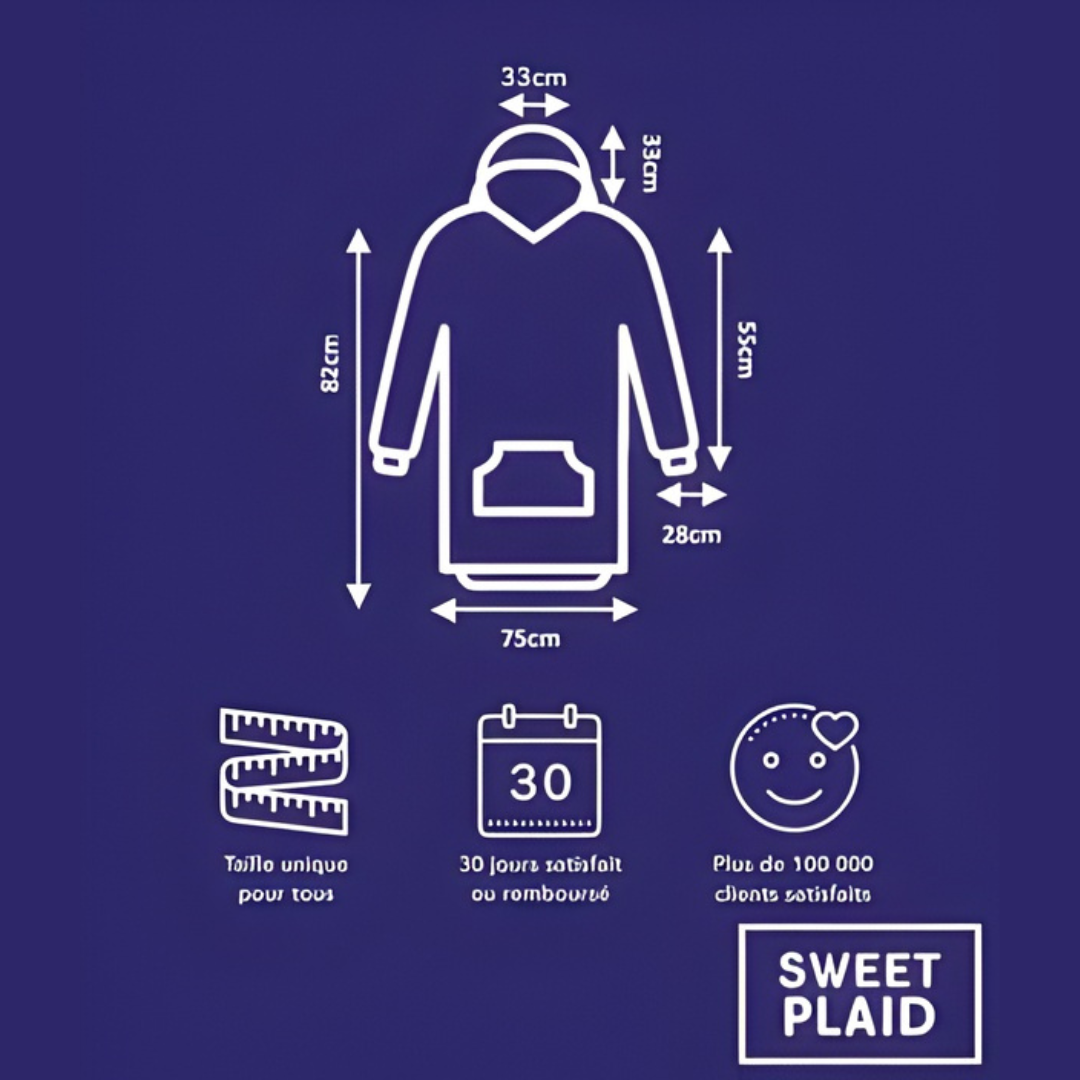 Plaid à Capuche Ultra Doux
