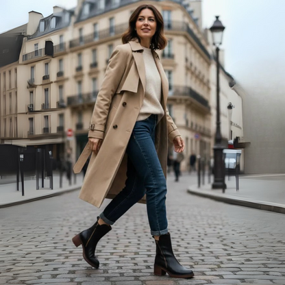 Elegante Lederstiefeletten