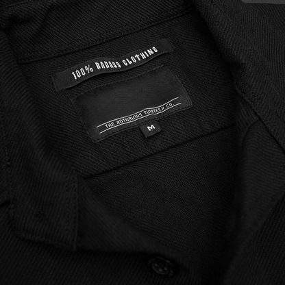 Schwarzes Flanellhemd Herren