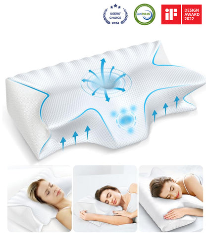 CozyRest® Oreiller cervical en mousse à mémoire de forme