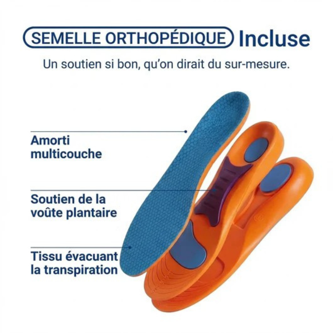 Chaussures de marche homme à confort orthopédique