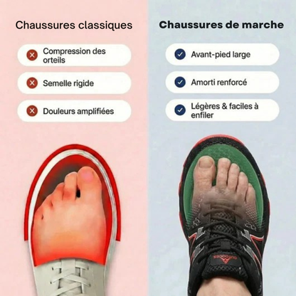 Chaussures de marche homme à confort orthopédique
