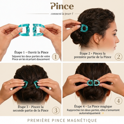 Magnetische Haarspangen, 5er-Pack