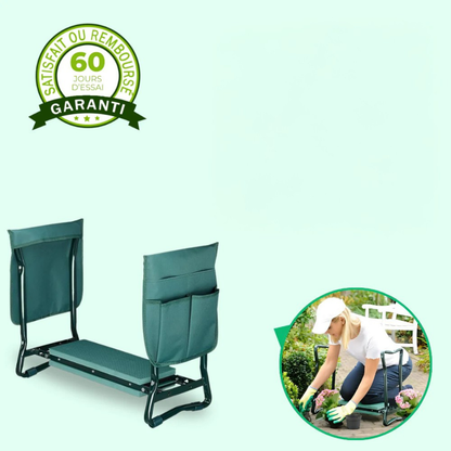 Banc de Jardinage 2-en-1 Confort et Praticité