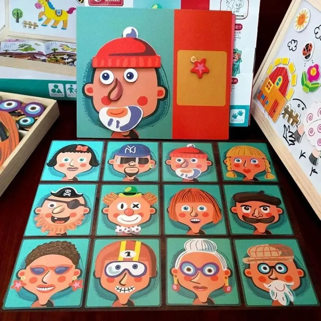 Montessori-Magnetpuzzle für Kinder
