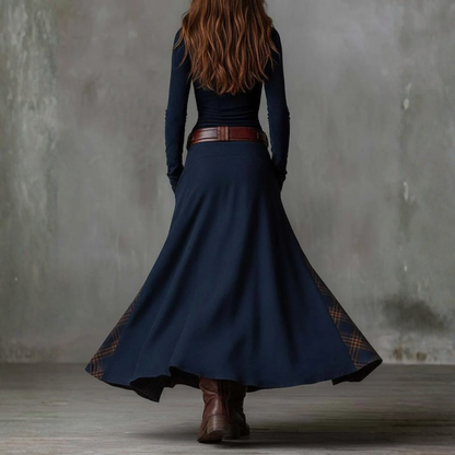 Elegantes langes Kleid mit langen Ärmeln