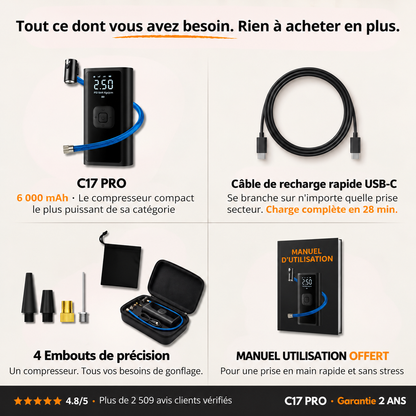 Compresseur d'Air Portable Rechargeable