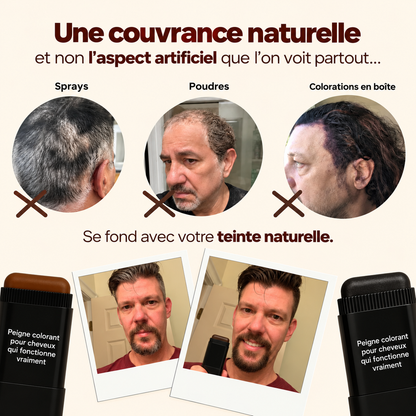 Stick couvrant cheveux gris homme