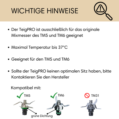 TeigPRO - Messerschutz passend für den Thermomix TM5 und TM6