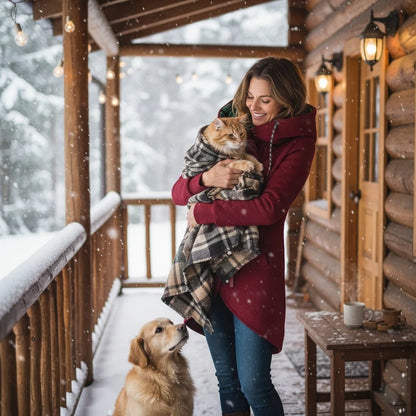 Veste chaude à capuche femme