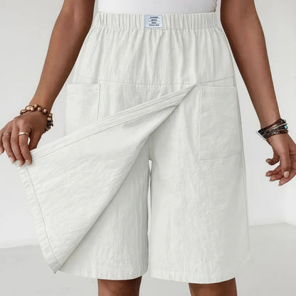 Short taille élastique avec poches