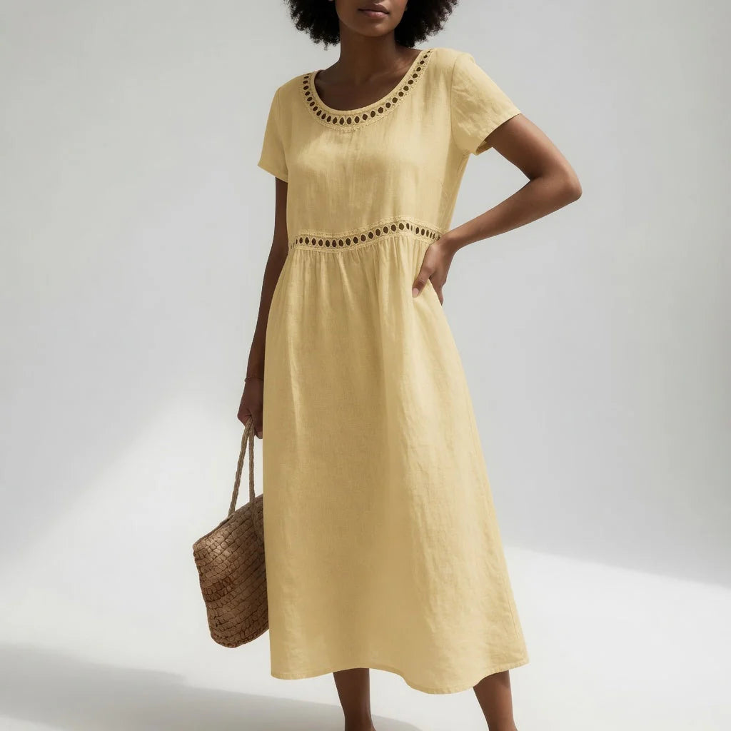 Robe Longue Brodée Femme