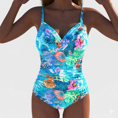 Maillot de bain femme élégant à motifs colorés