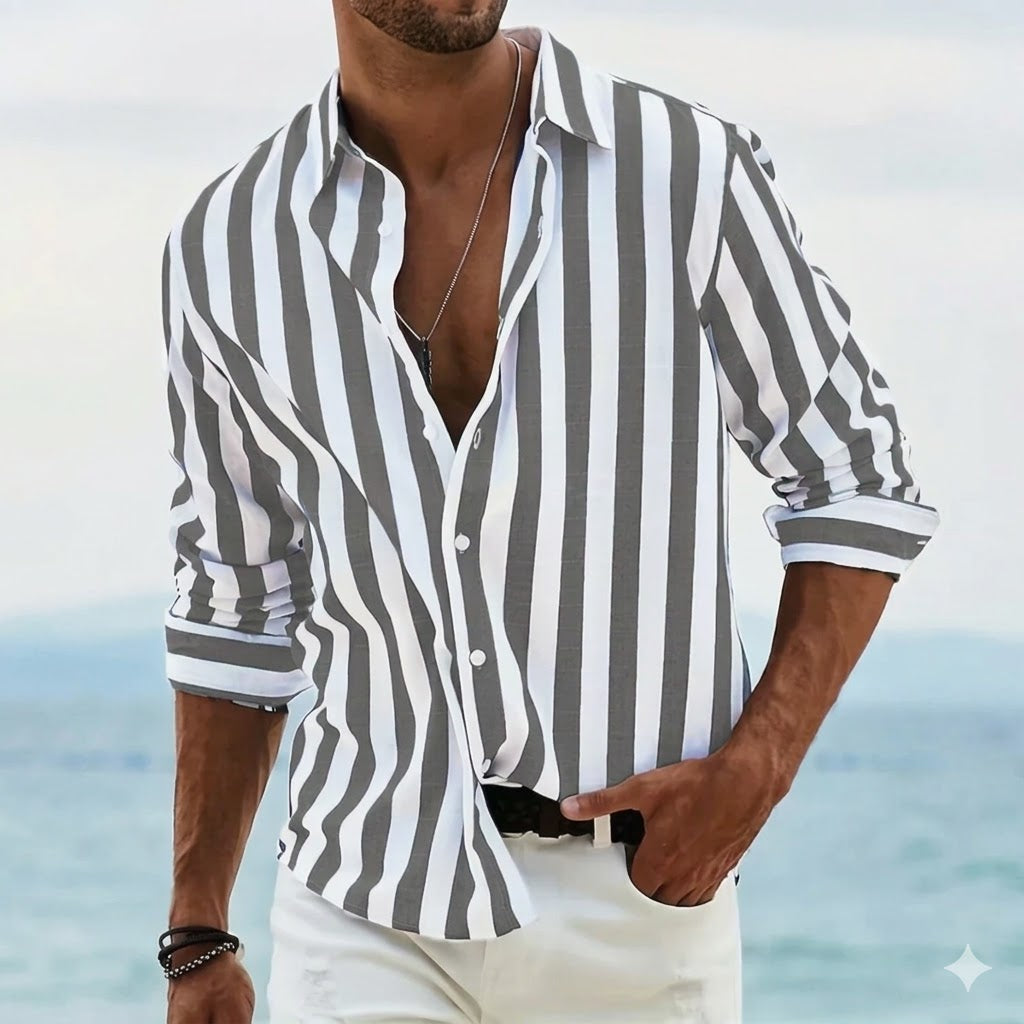 Chemise Rayée Homme Légère