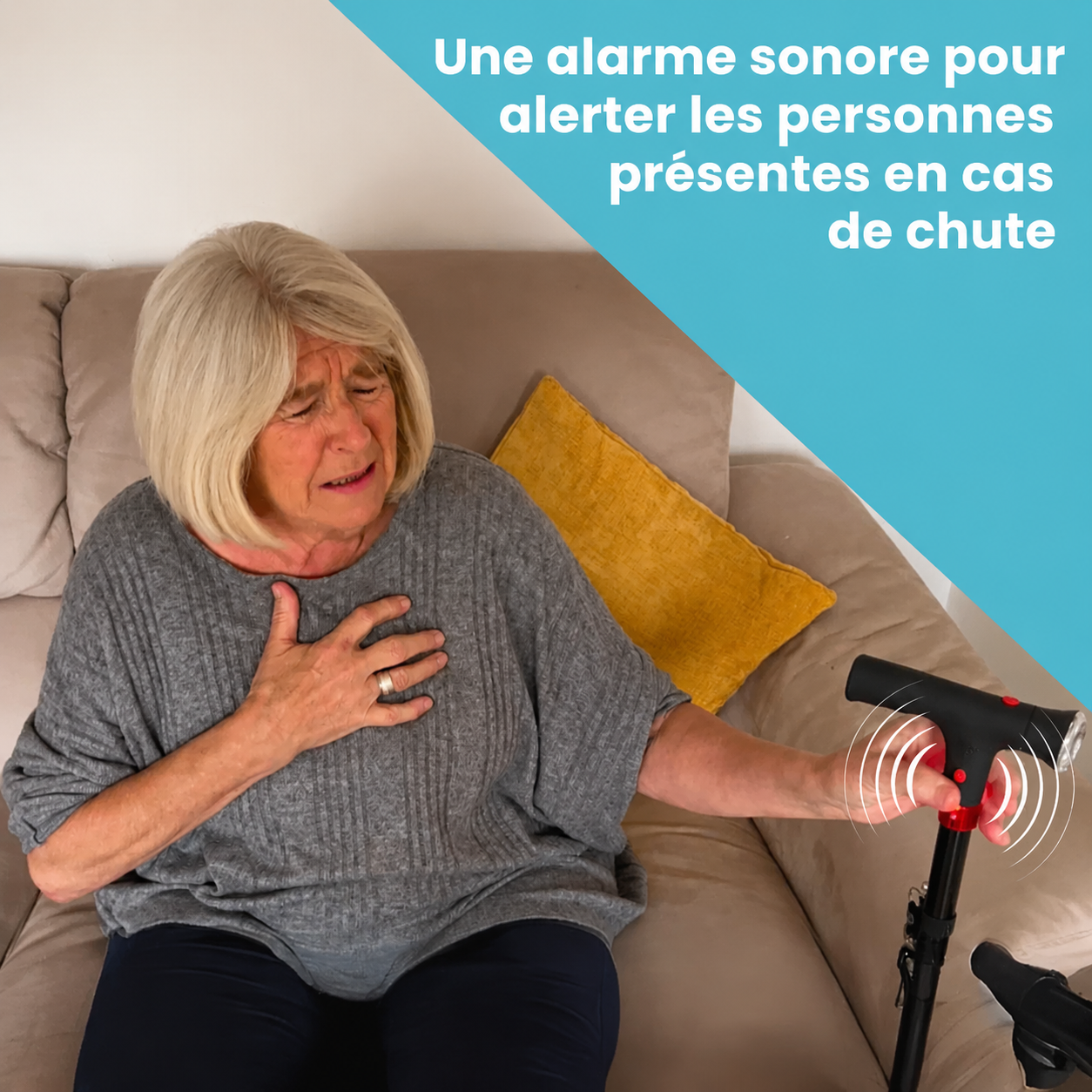 Canne de soutien pour marcher et se lever en toute sécurité