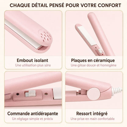2-in-1-Mini-Glätteisen und Lockenstab