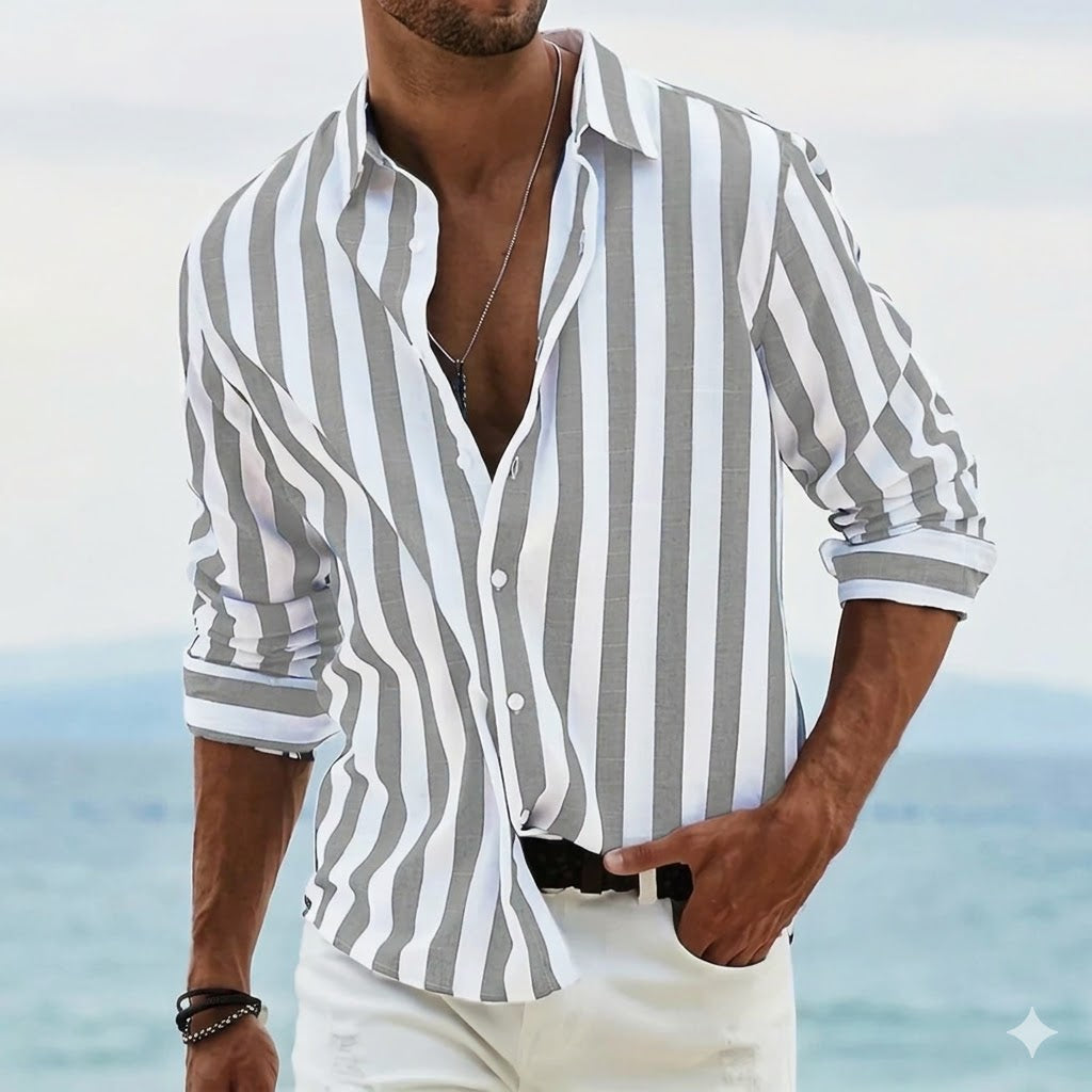 Chemise Rayée Homme Légère