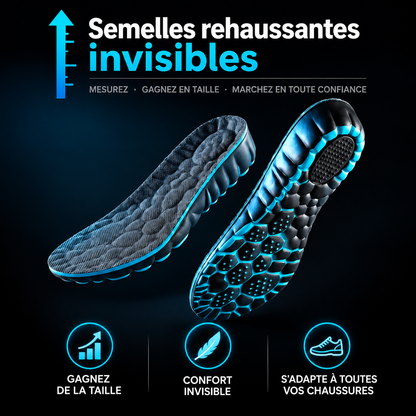 Semelles rehaussantes invisibles homme