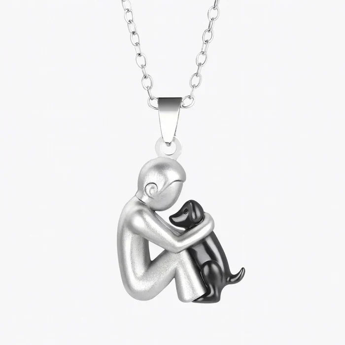 Collier pendentif cœur et chien