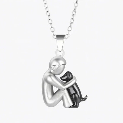 Collier pendentif cœur et chien