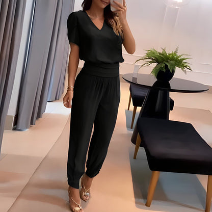 Alexandra – Ensemble tendance avec blouse et pantalon