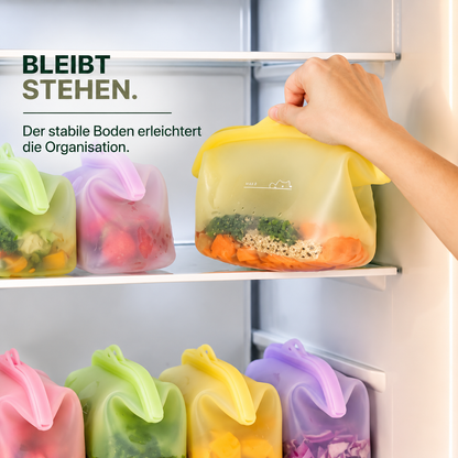 Wiederverwendbarer Silikonbehälter für Lebensmittel