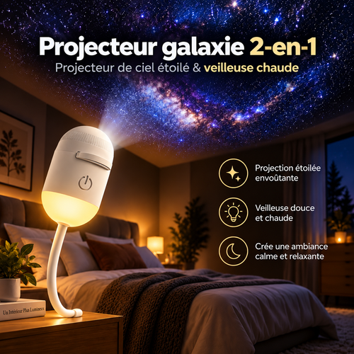 LED-Galaxie-Scheinwerfer mit sanftem Nachtlicht