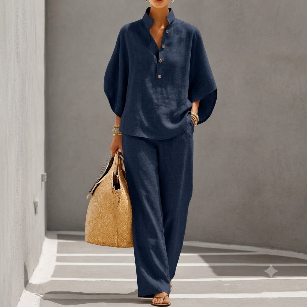 Ensemble lin femme fluide 2 pièces