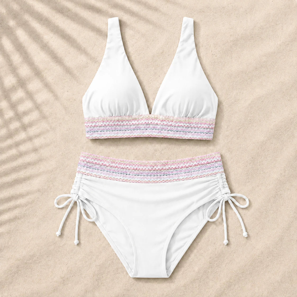 Bikini mit hoher Taille für einen flachen Bauch
