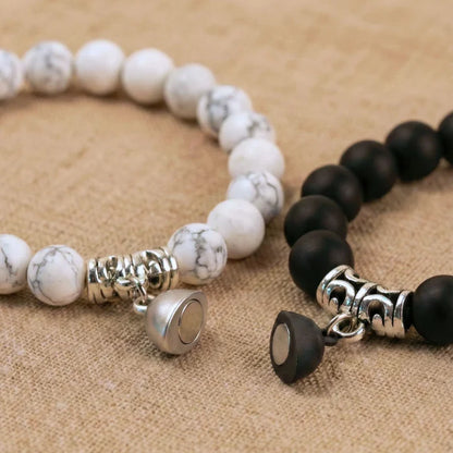 Bracelets Harmonie Howlite & Onyx