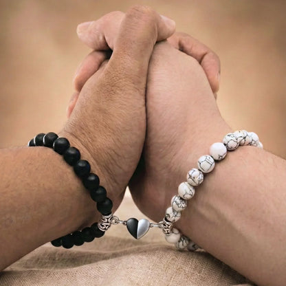Bracelets Harmonie Howlite & Onyx