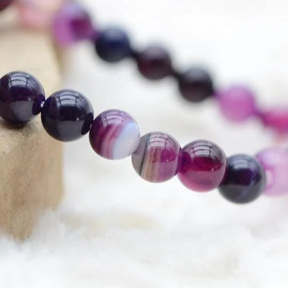 Bracelet Spirituel Améthyste Agate Violette