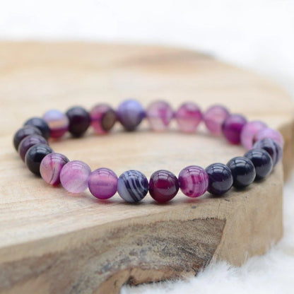 Bracelet Spirituel Améthyste Agate Violette
