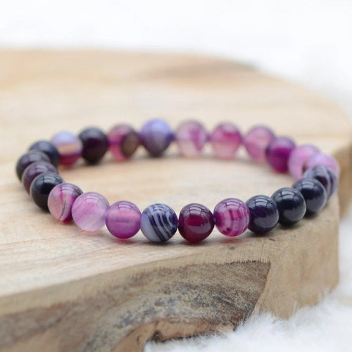 Bracelet Spirituel Améthyste Agate Violette