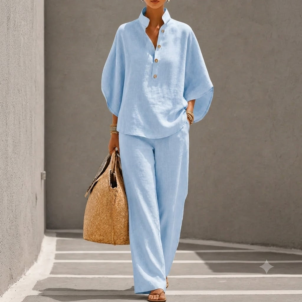 Ensemble lin femme fluide 2 pièces