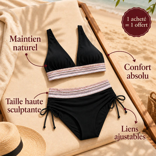 Bikini taille haute sculptant ventre plat