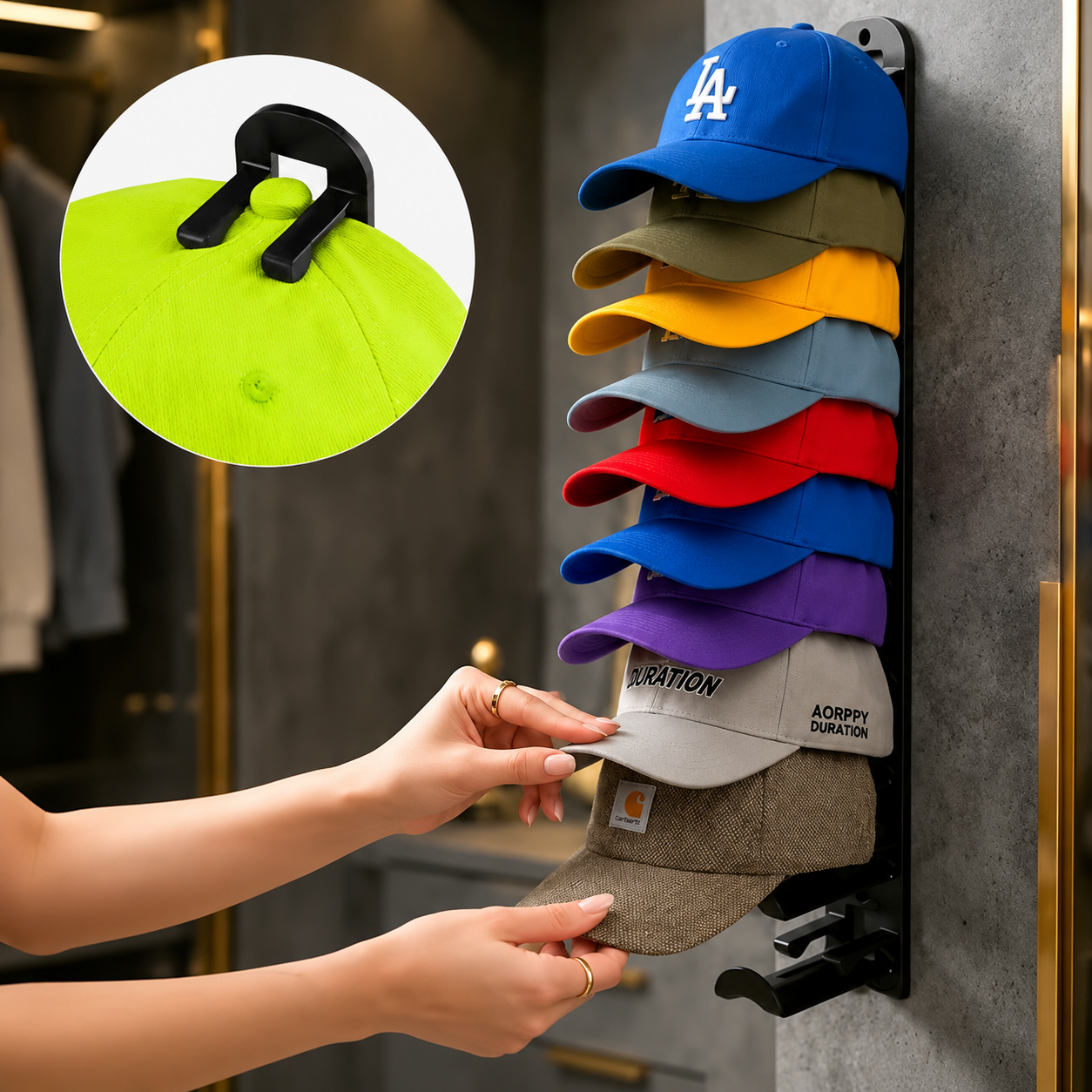Support Mural pour Casquettes