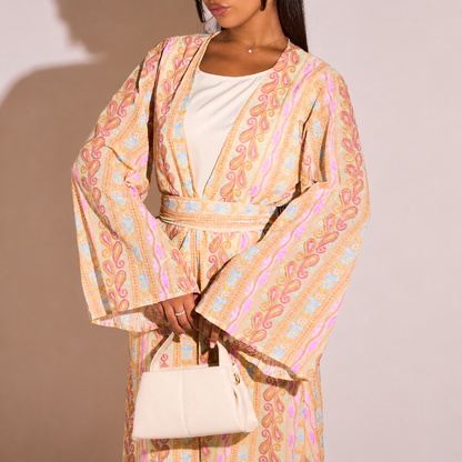 Elegantes Set aus Abaya und Kimono