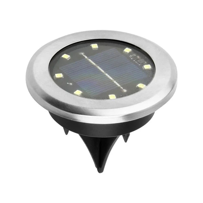 Lampe solaire extérieure LED en acier