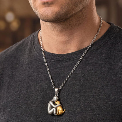 Collier cœur et chien élégant