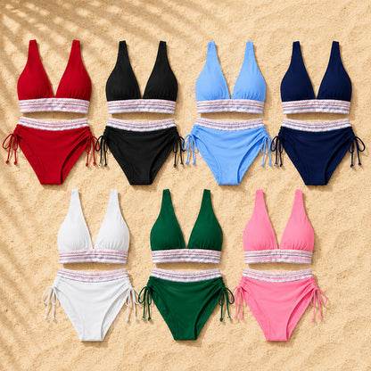 Bikini mit hoher Taille für einen flachen Bauch