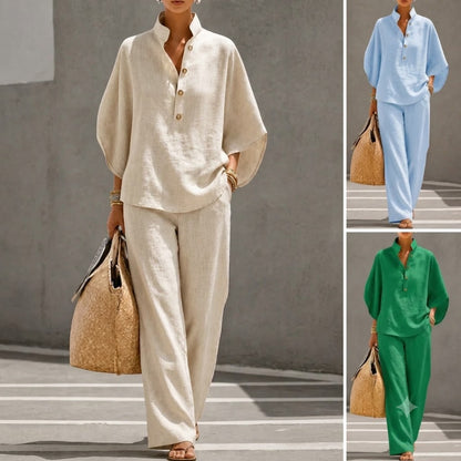 Ensemble lin femme fluide 2 pièces