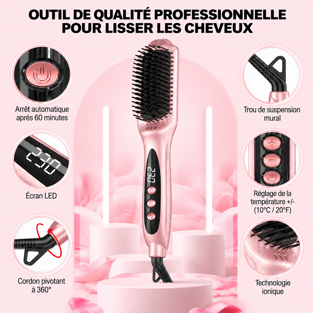 Brosse Lissante Chauffante