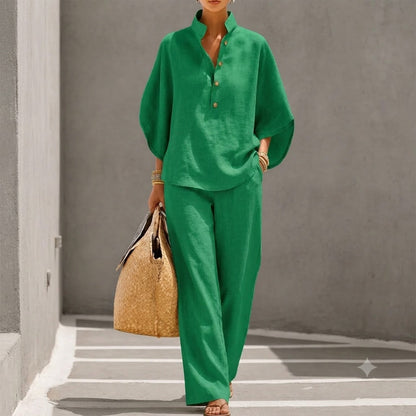 Ensemble lin femme fluide 2 pièces