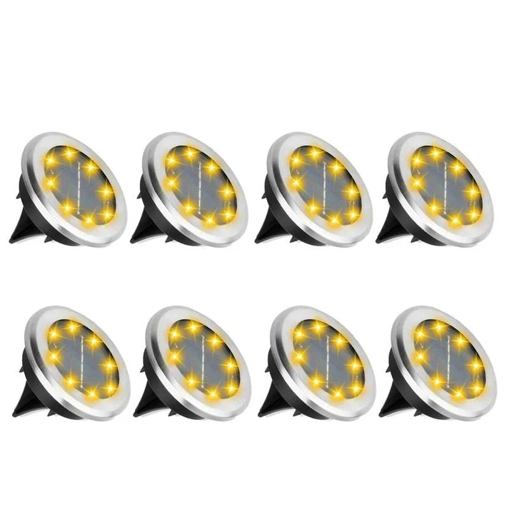 Lampe solaire extérieure LED en acier