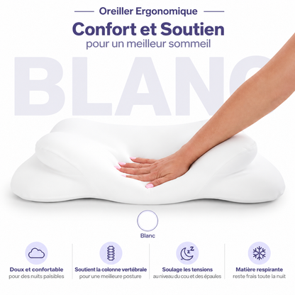 Oreiller Ergonomique à Zones de Soutien