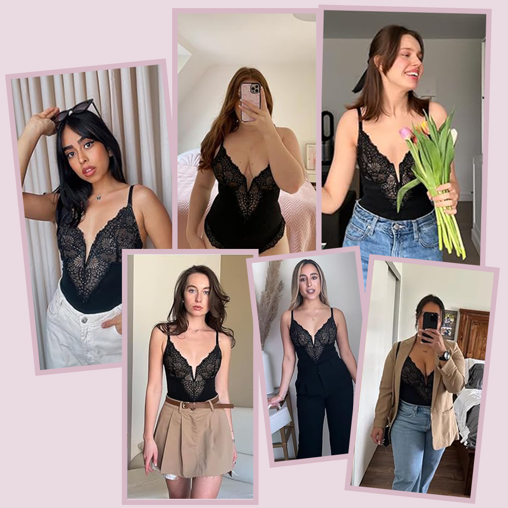 Body gainant dentelle sculptant